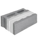 Стеновой бетонный блок тб-1 с утеплителем (фрезер. пов-ть)