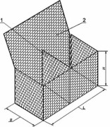 Коробчатый габион 2x1x1 покрытие цинк