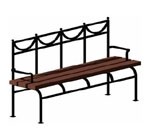 Уличная парковая скамейка (лавочка) СК-23