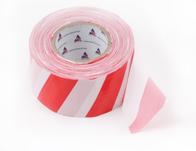 Лента оградительная ЛО-200 Эконом красно-белая