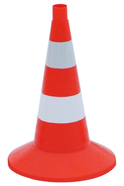 Конус дорожный сигнальный с комбинированными полосами Конус дорожный сигнальный с комбинированными полосами