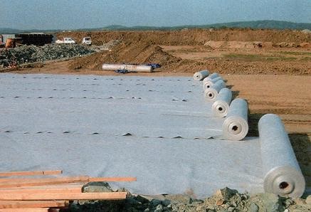 Укладка геотекстиля